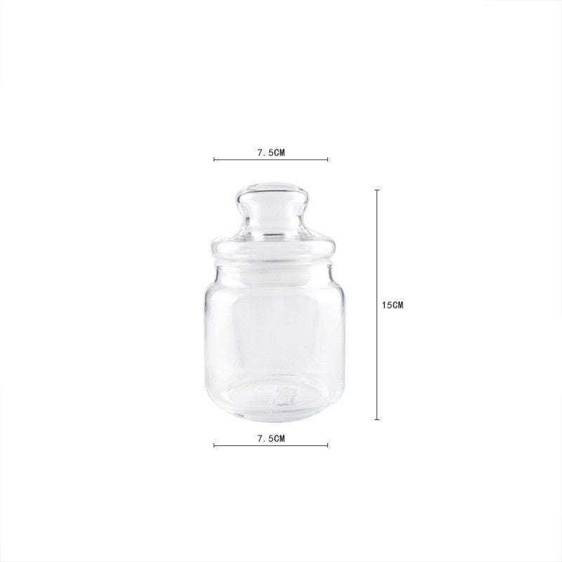 Clear Glass Food Storage Jar