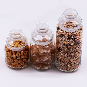 Clear Glass Food Storage Jar