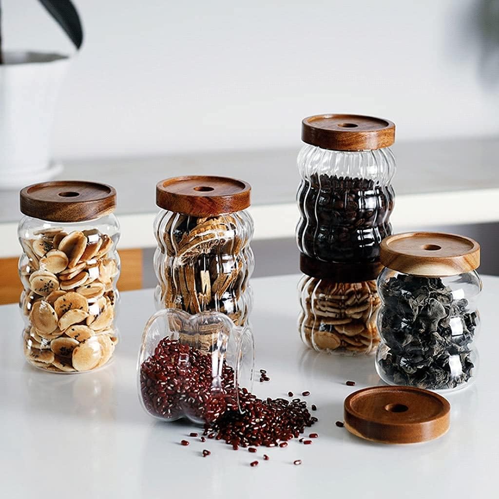 Coffee Bean Wavy Storage Jar